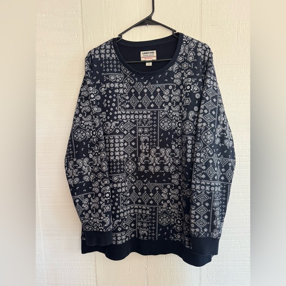 Lands' End Sweaters - Lands' End size xl Navy & white pullover Sweater